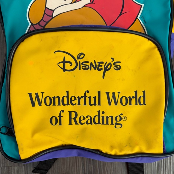 VINTAGE KIDS WINNIE THE POOH PIGLET BOOK BAG BACKPACK SMALL 12”X9” - Picture 3 of 9